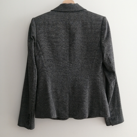 Theory Gabe Portmore Wool Single Button Blazer Speckled Grey 3 Pockets 2 - Picture 5 of 17
